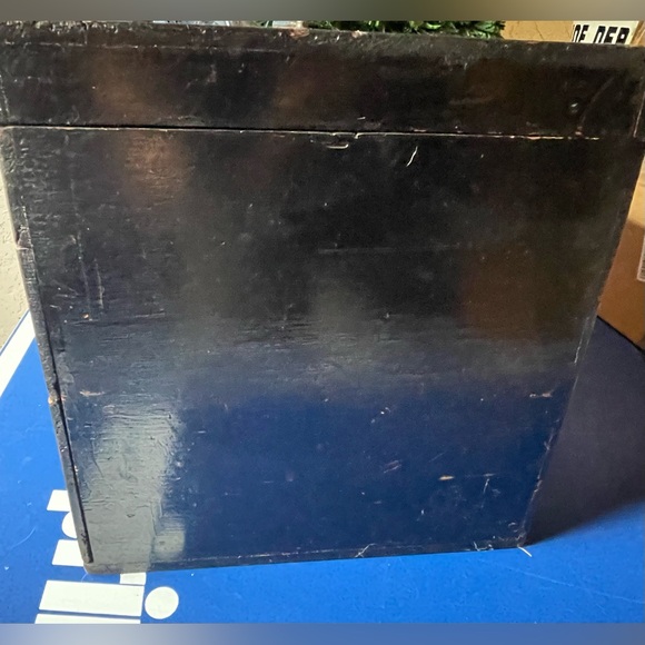 Japanese Antique Wooden Black Drawer Box Tansu Cabinet Storage Edo? Or Meiji ??! - Picture 13 of 16